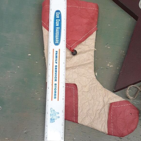 8 pc. Set of the "Spirit of Chrismas" wood ornaments and handmade star - Picture 13 of 15